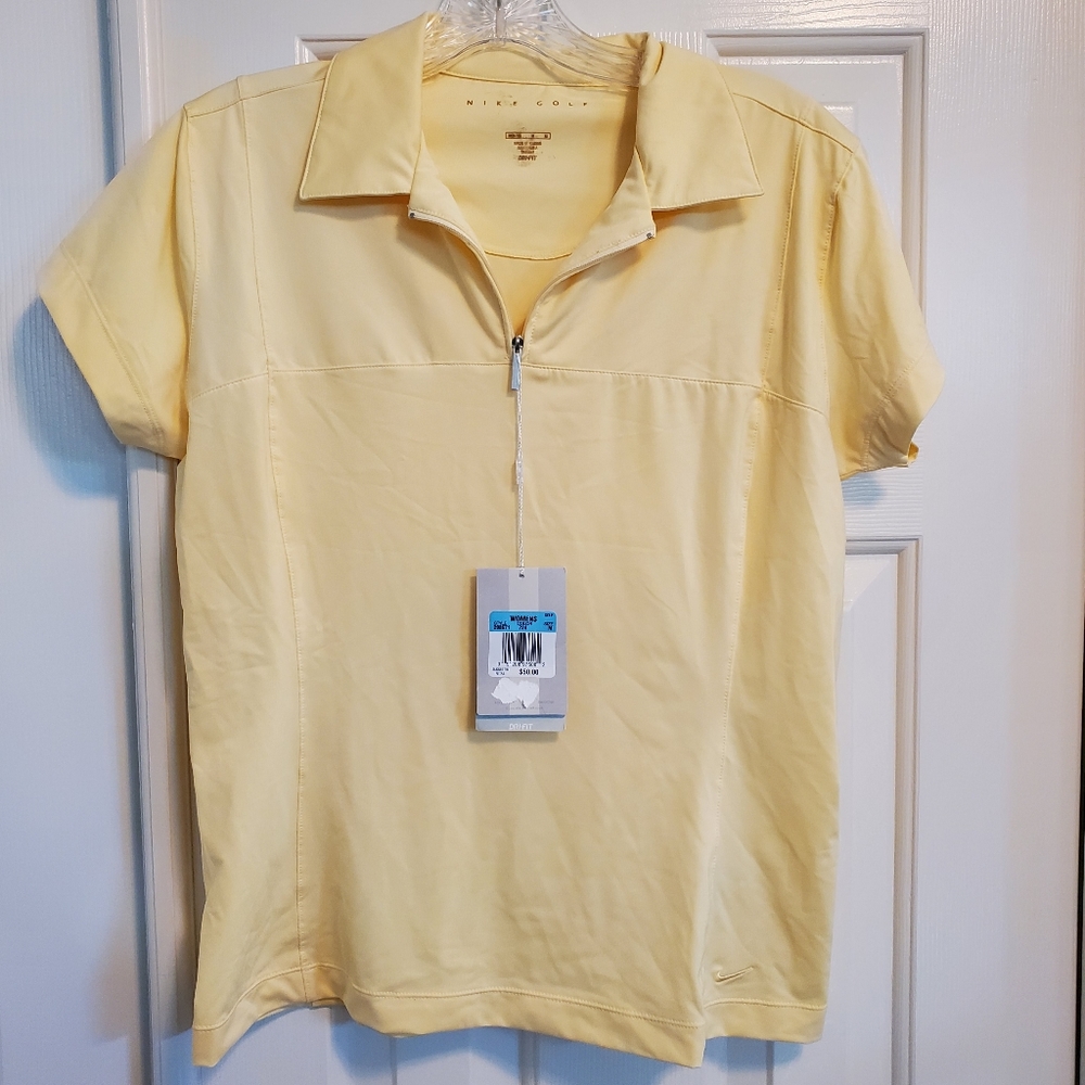 NWT Women's Nike Golf Polo - Medium (Pale Yellow)